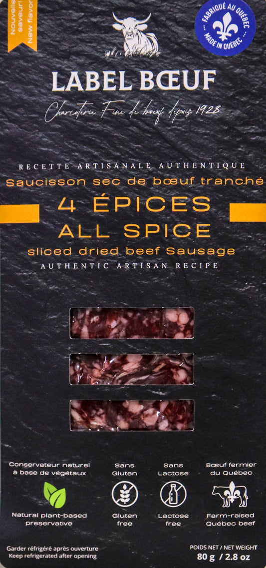 Saucisson sec de Boeuf: Quatre Épices