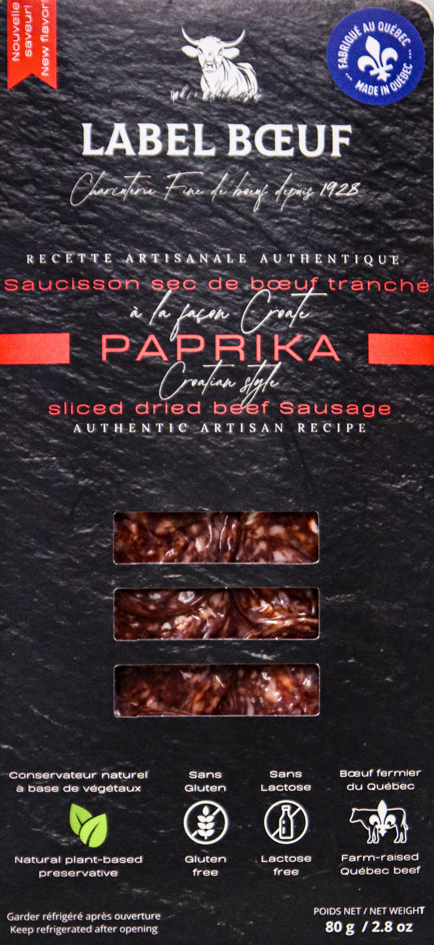Saucisson sec de Boeuf: Paprika
