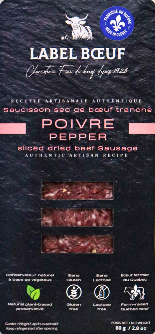 Saucisson sec de Boeuf: Poivre Doux